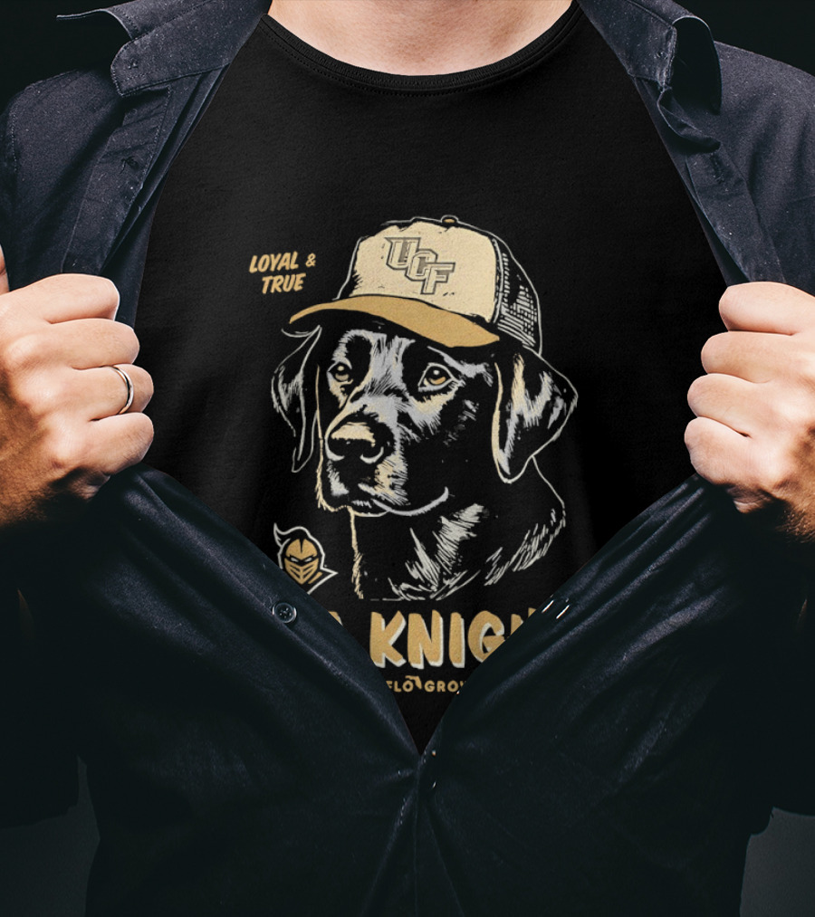UCF Knights Loyal And True Black Lab Dog Authentic Florgrown Original T-Shirt