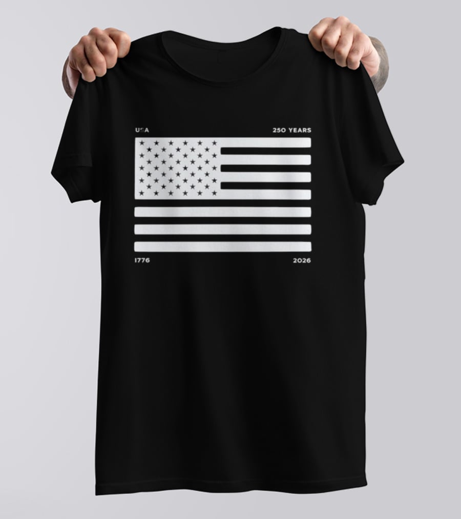 USA 250 Years 1776 2026 American Flag 250th Anniversary Celebration T-Shirt