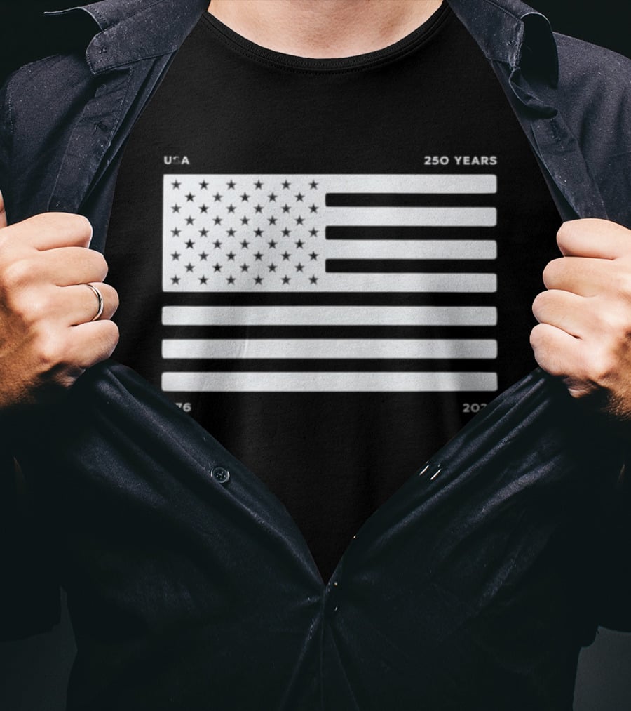 USA 250 Years 1776 2026 American Flag 250th Anniversary Celebration T-Shirt