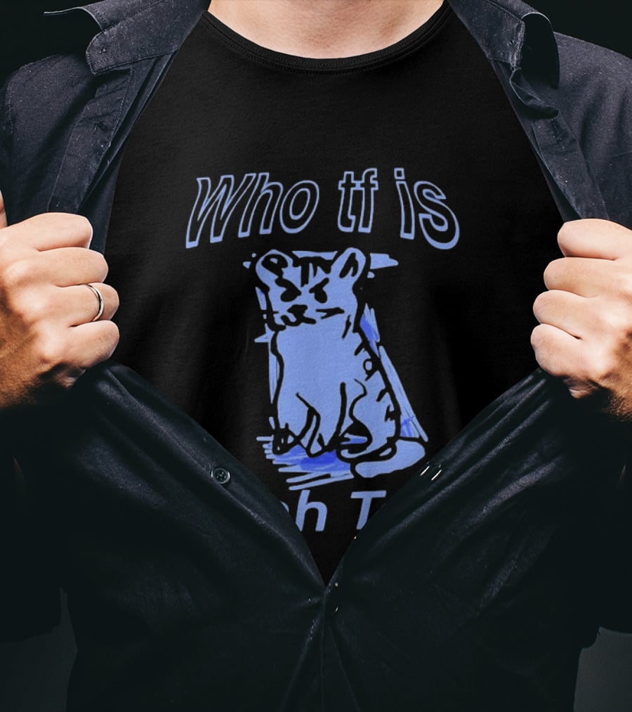 Who Tf Is Sarah Tonin Serotonin Pun Cat T-Shirt