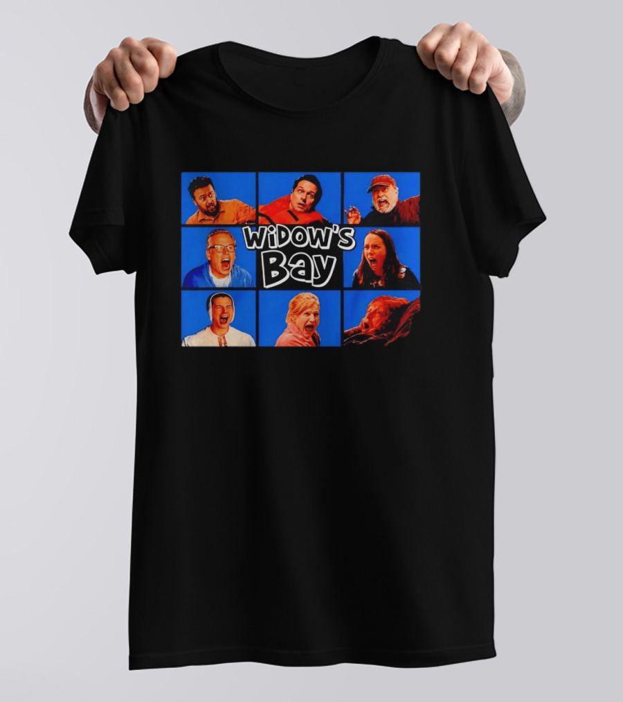 Widow's Bay Screaming Cast Faces Collage T-Shirt