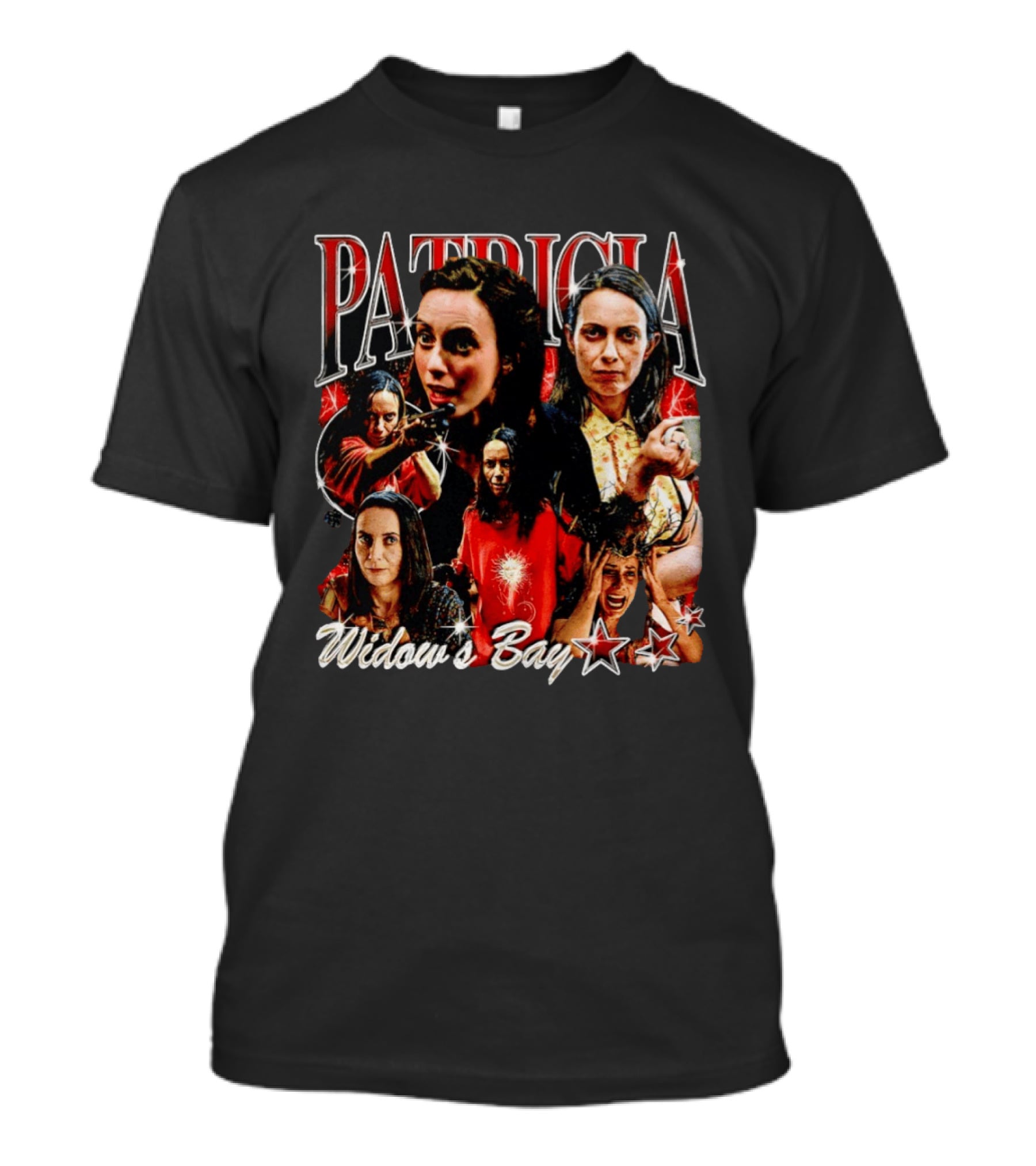 Patricia Widow's Bay Horror Icons Collage T-Shirt