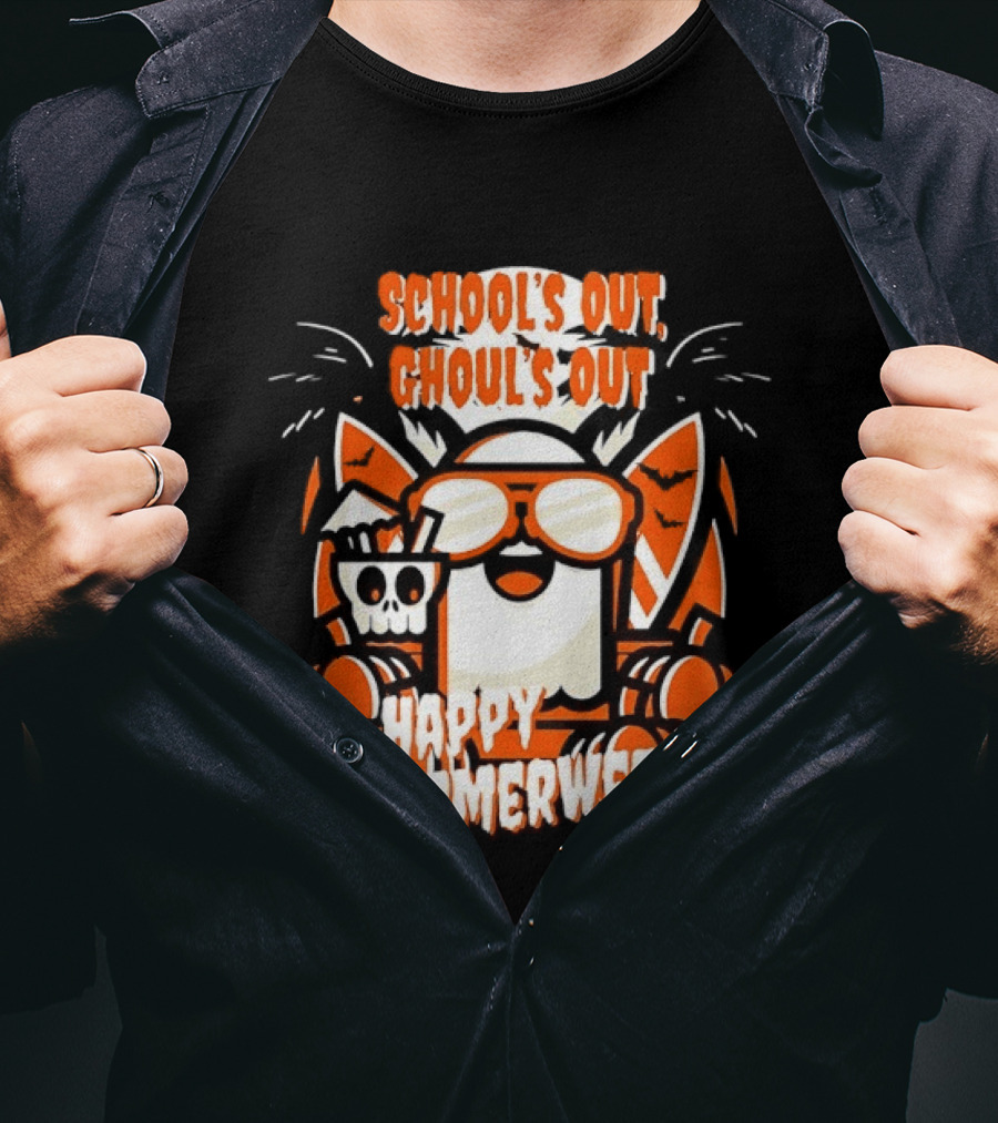 School's Out Ghoul's Out Happy Summerween Retro Fun T-Shirt