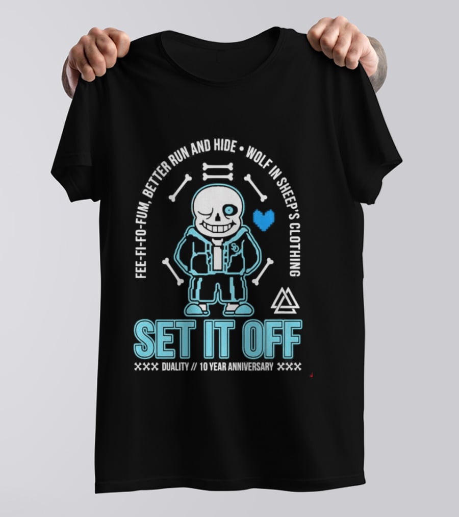 Set It Off Duality 10 Year Anniversary Undertale Sans Wolf In Sheep's Clothing T-Shirt