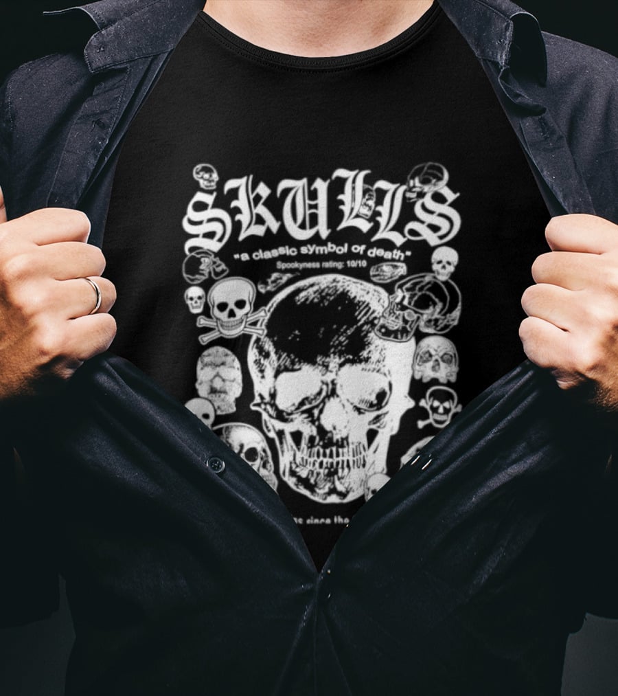 Skulls A Classic Of Death Protecting Brains Since The Cambrian Period T-Shirt