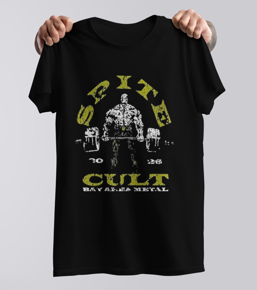 Spite Cult Gold's Gym Bay Area Metal Heavy Lifting T-Shirt