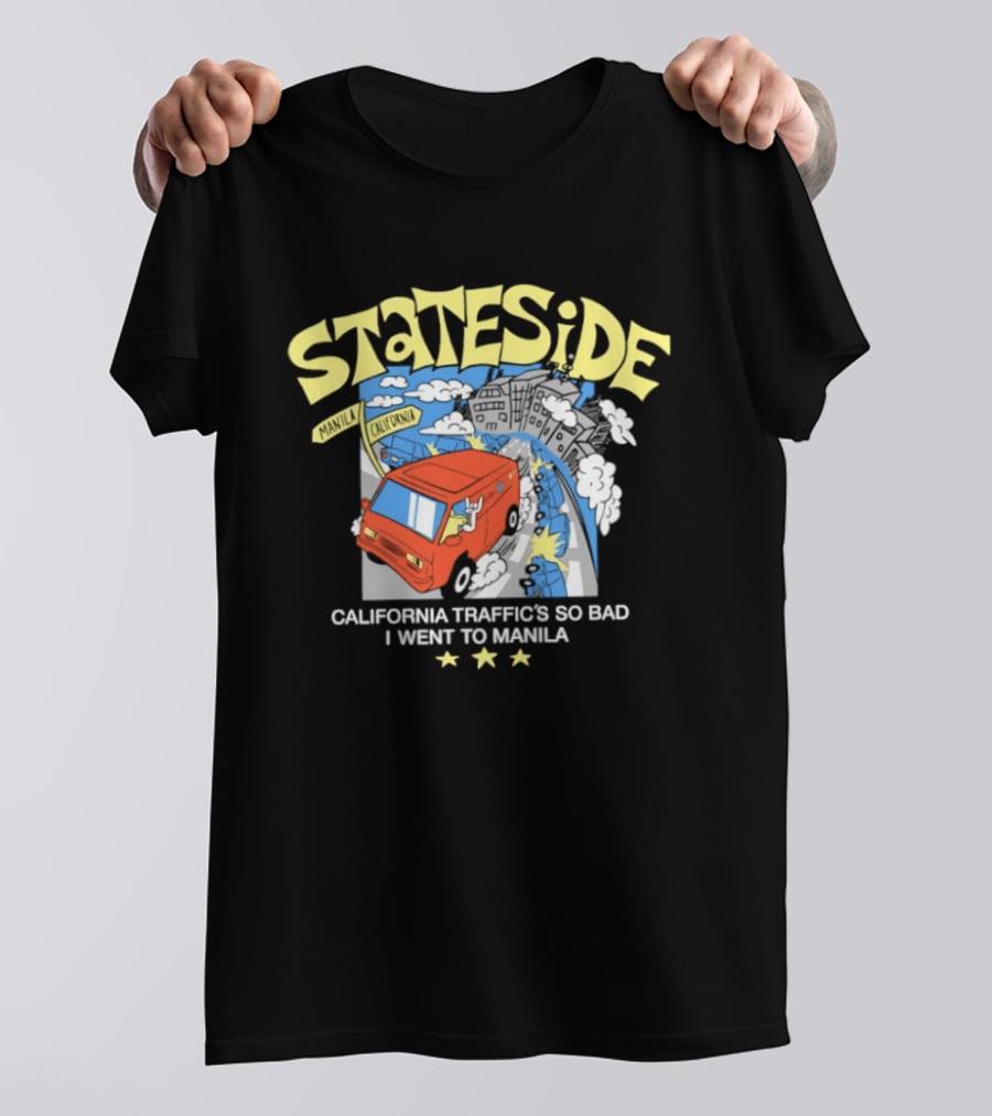 Stateside California Traffic Is So Bad I Went To Manila Red Van Star T-Shirt
