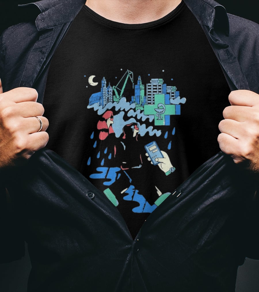 Taco Hemingway 2026 Tour Cityscape With Cross And Moon T-Shirt