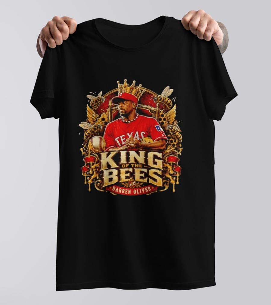 Texas Rangers Darren Oliver King Of The Bees Baseball Legends T-Shirt