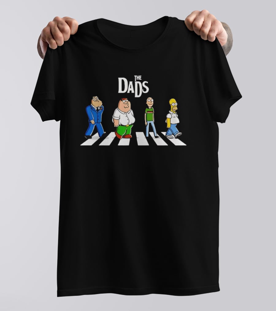 The Dads Cartoon Crossing Parody Featuring Simps Road T-Shirt