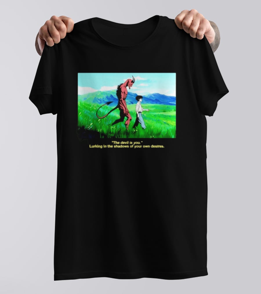 The Devil Is You Lurking In The Shadows Of Your Own Desires Anime Character Scene T-Shirt
