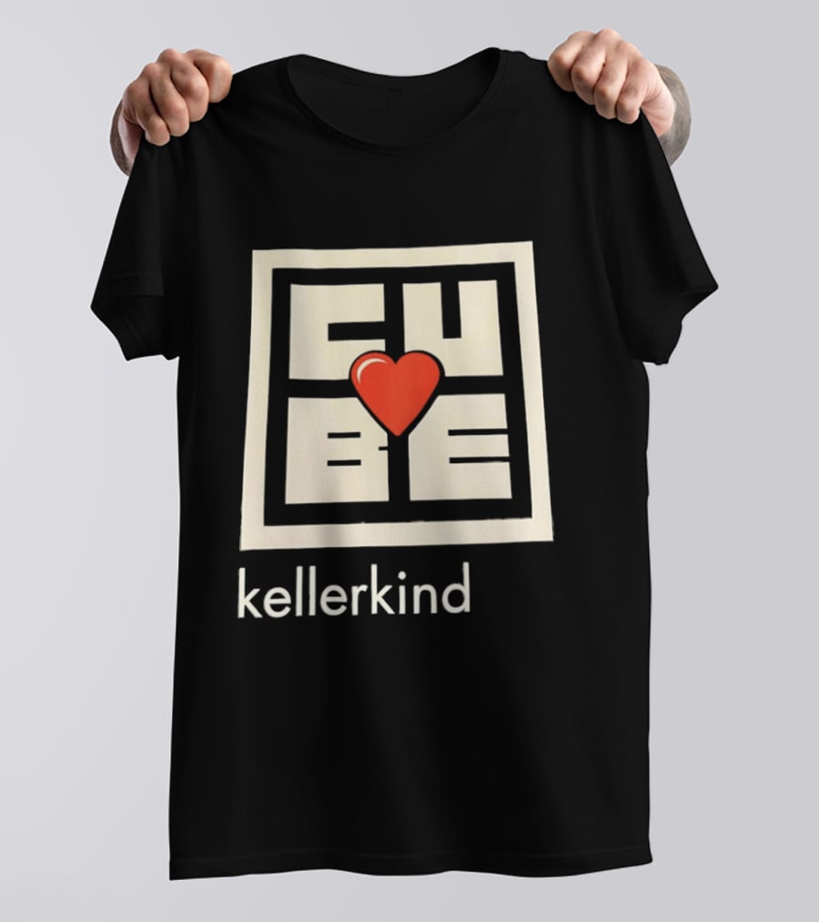 Kellerkind Cube Heart Design With Red Love T-Shirt