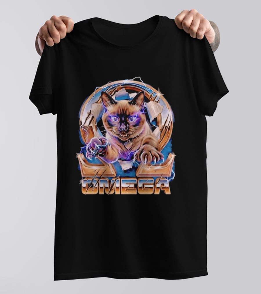Kenny Omega Electric Cat With Lightning And Omega T-Shirt