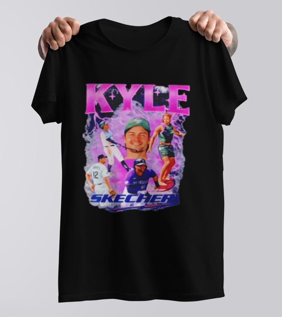Kyle Groys Skecher Collage Baseball Dodgers > T-Shirt