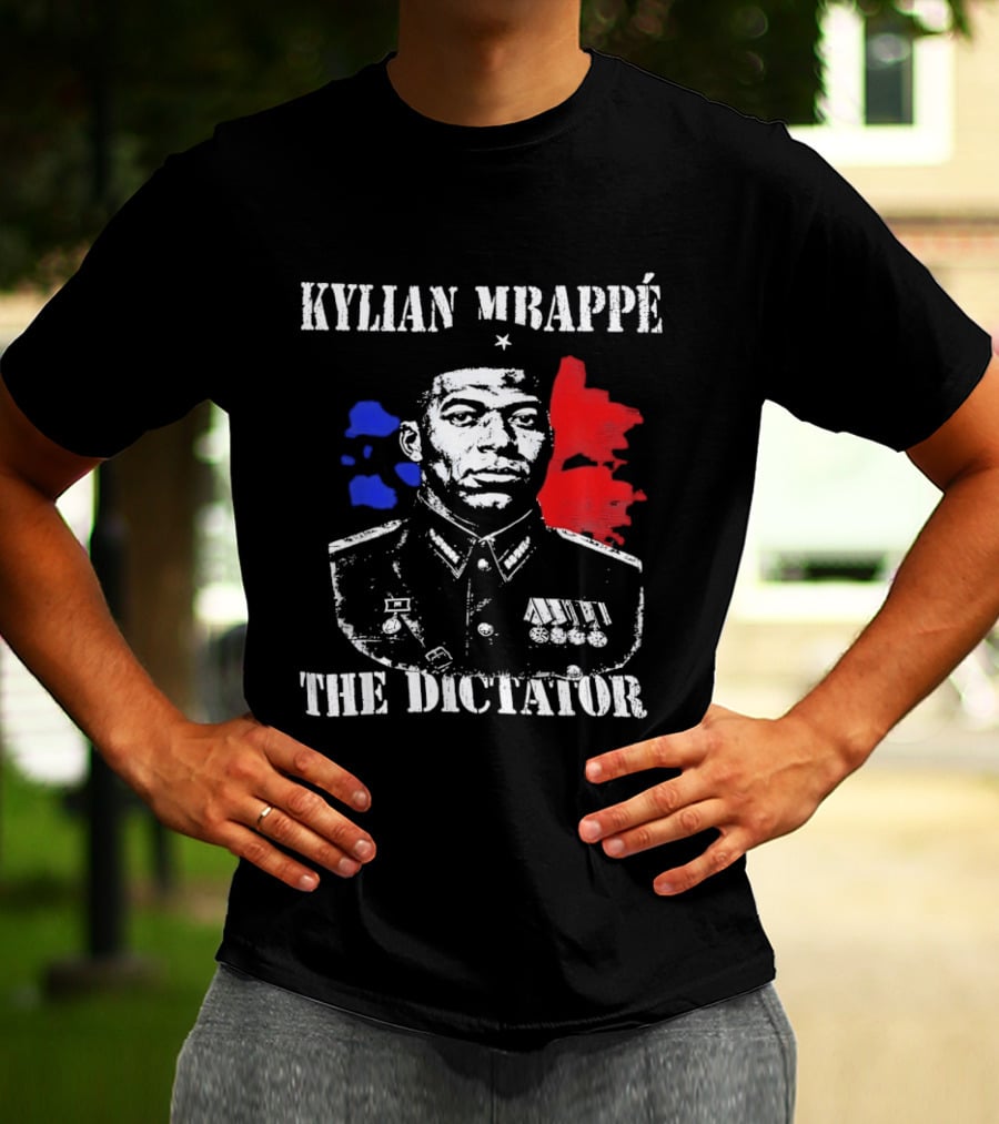 Kylian Mbappé The Dictator Military Uniform Meme Tricolor T-Shirt