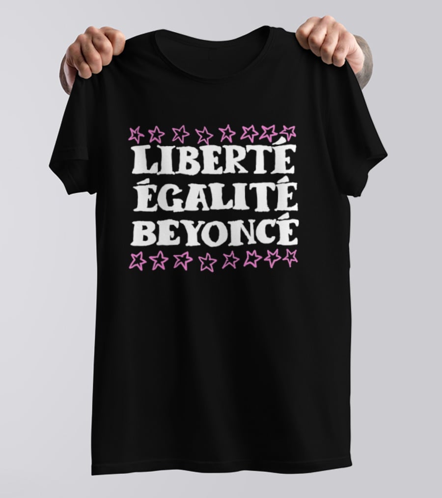 Liberté Égalité Beyoncé Pink Star Borders French Revolution Twist T-Shirt