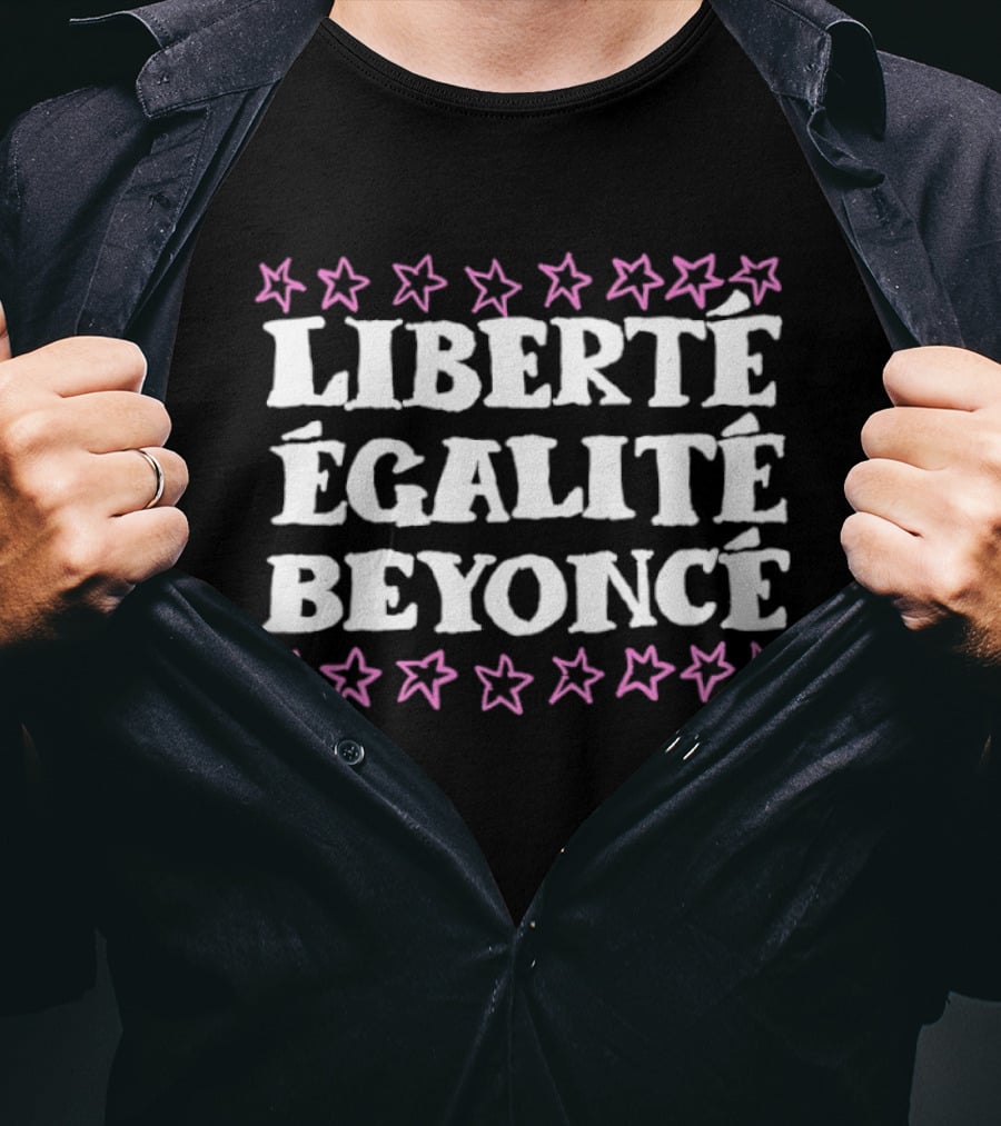 Liberté Égalité Beyoncé Pink Star Borders French Revolution Twist T-Shirt
