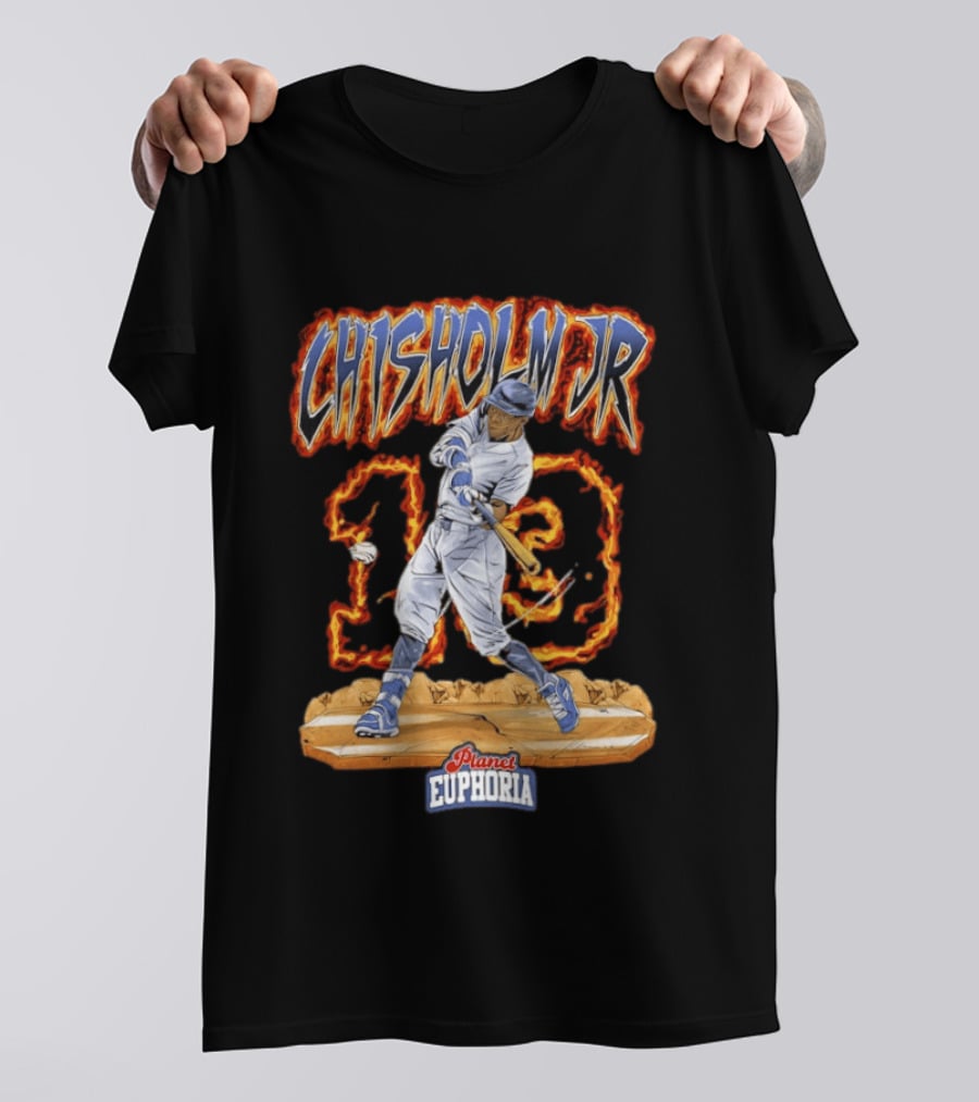 CHISHOLM JR 13 Baseball Swing Planet Euphoria T-Shirt