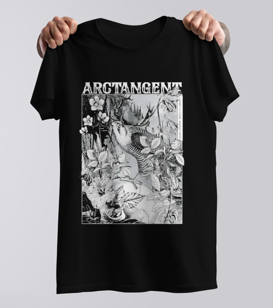 Arctangent Fernhill Farm Festival 2026 Bird Antlers Floral T-Shirt