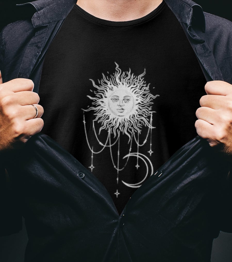 Boho Sun And Moon Celestial Astrology Mystical T-Shirt