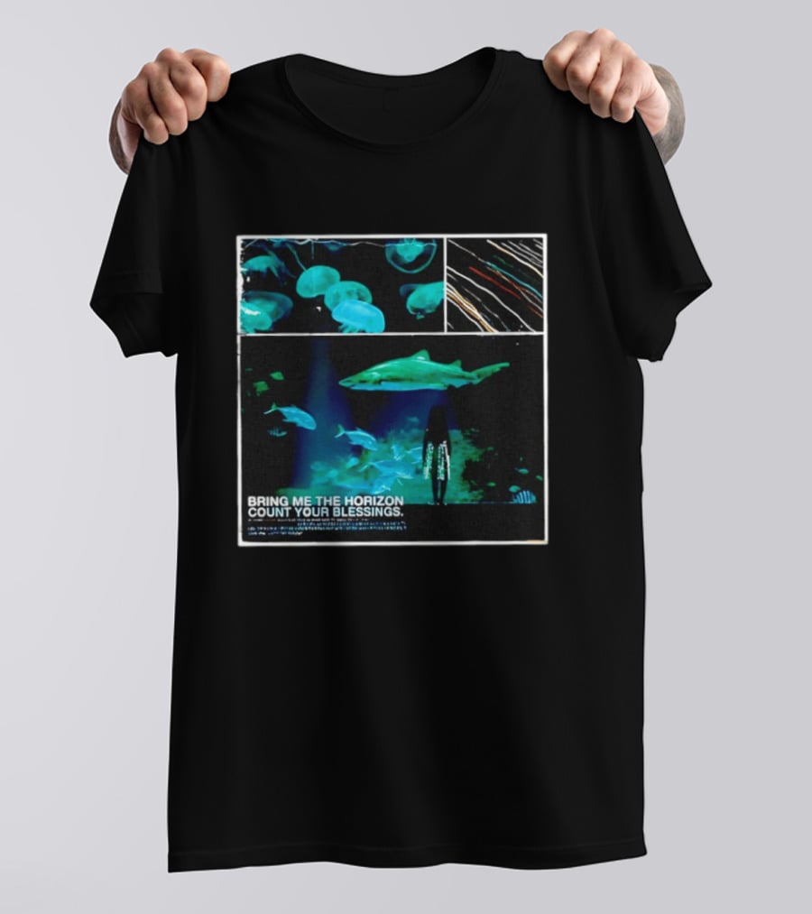 Bring Me The Horizon Count Your Blessings Aquarium Sharks And Jellyfish T-Shirt
