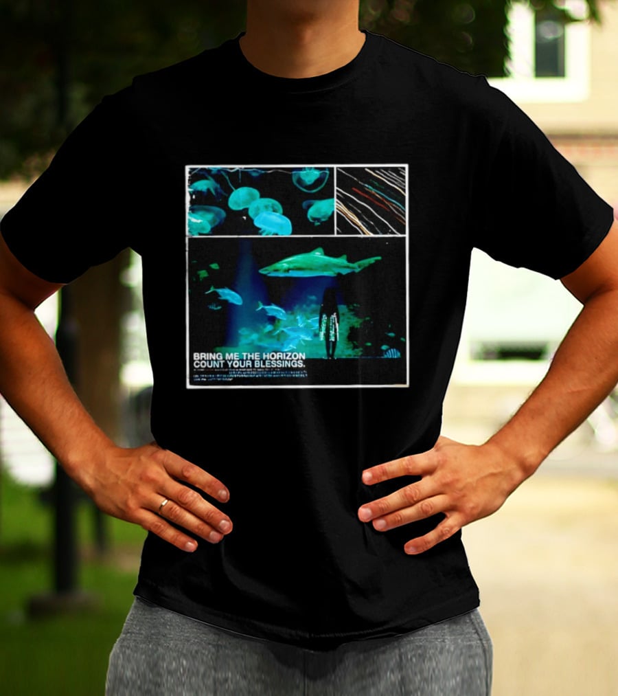 Bring Me The Horizon Count Your Blessings Aquarium Sharks And Jellyfish T-Shirt