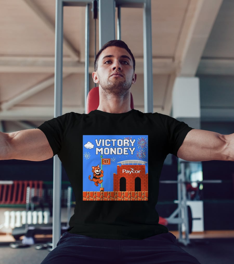 Cincinnati Bengals Victory Mondey Pixel Art Tiger Paycor Stadium Celebration T-Shirt