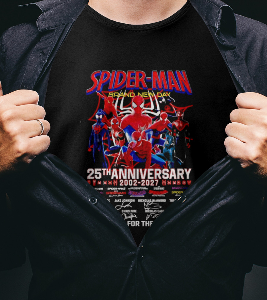 Spider Man Brand New Day 25th Anniversary 2002 2027 Thank You For The Memories T-Shirt