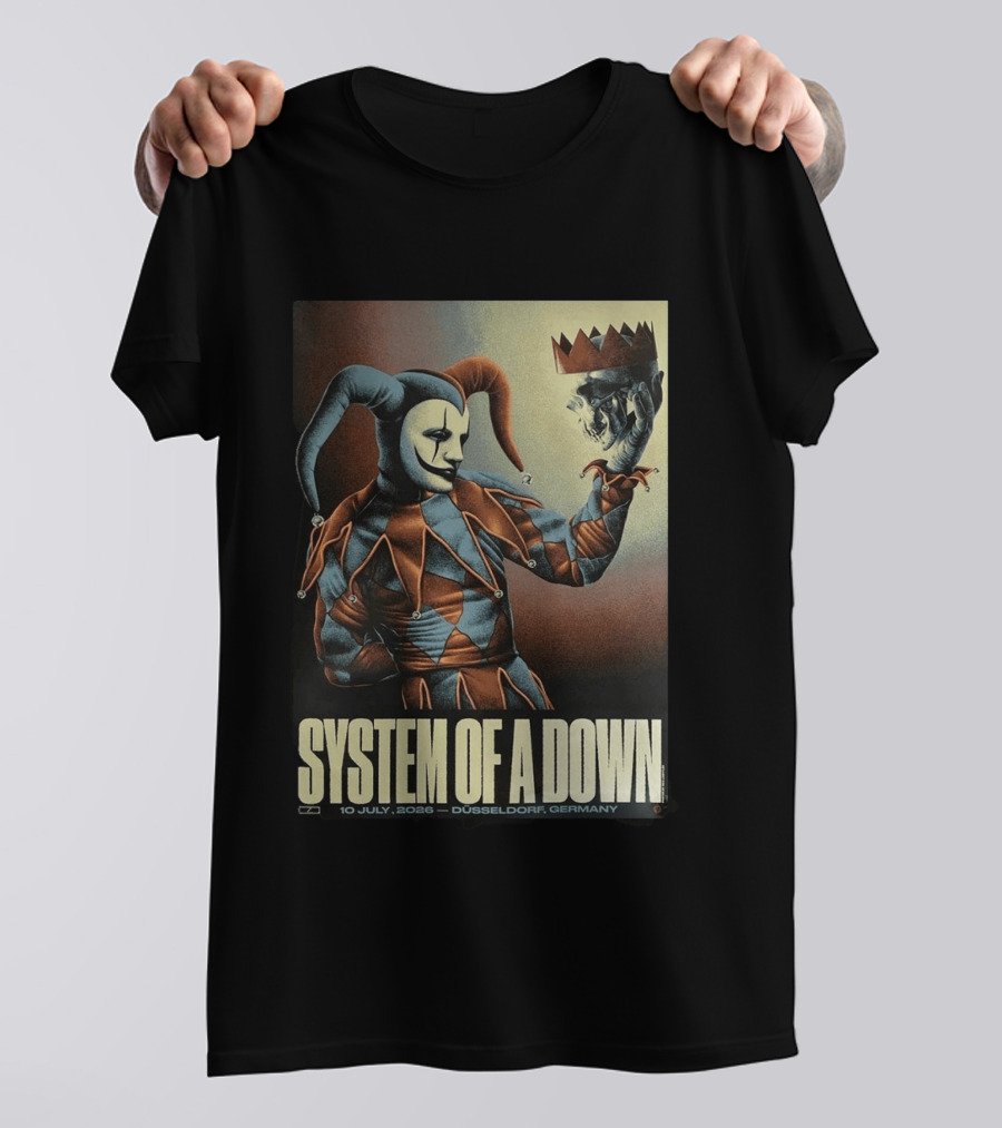 System Of A Down 2026 Düsseldorf Germany Pop Up Shop The Clown 10 July Open Air Park T-Shirt