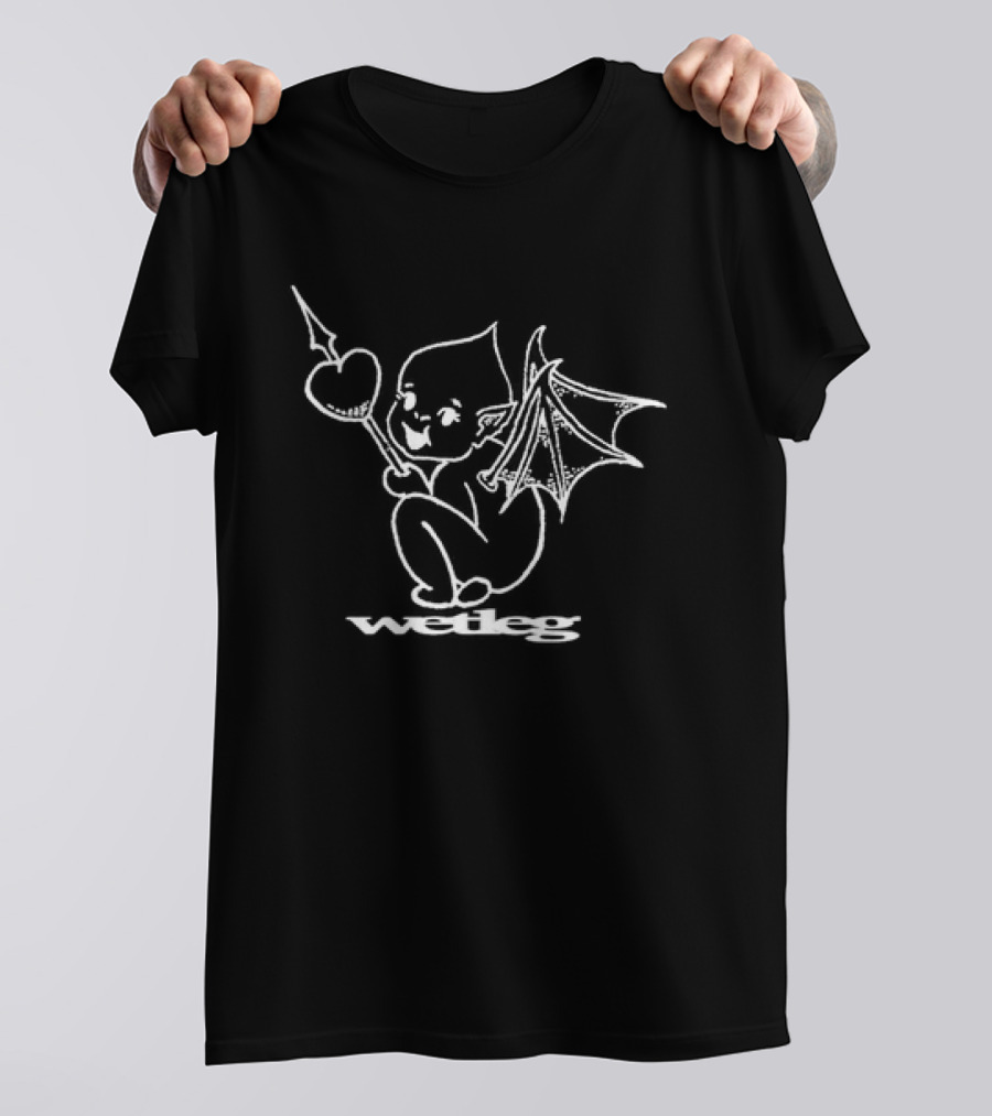 Wet Leg Baby Goblin Heart Spear Winged Creature T-Shirt
