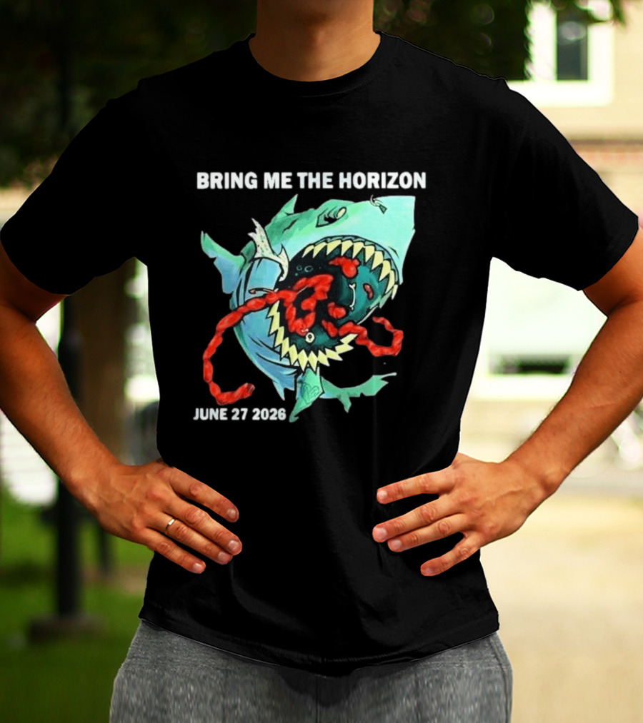 Bring Me The Horizon June 27 2026 Shark Graphic Copenhell Festival European Summer Shows T-Shirt