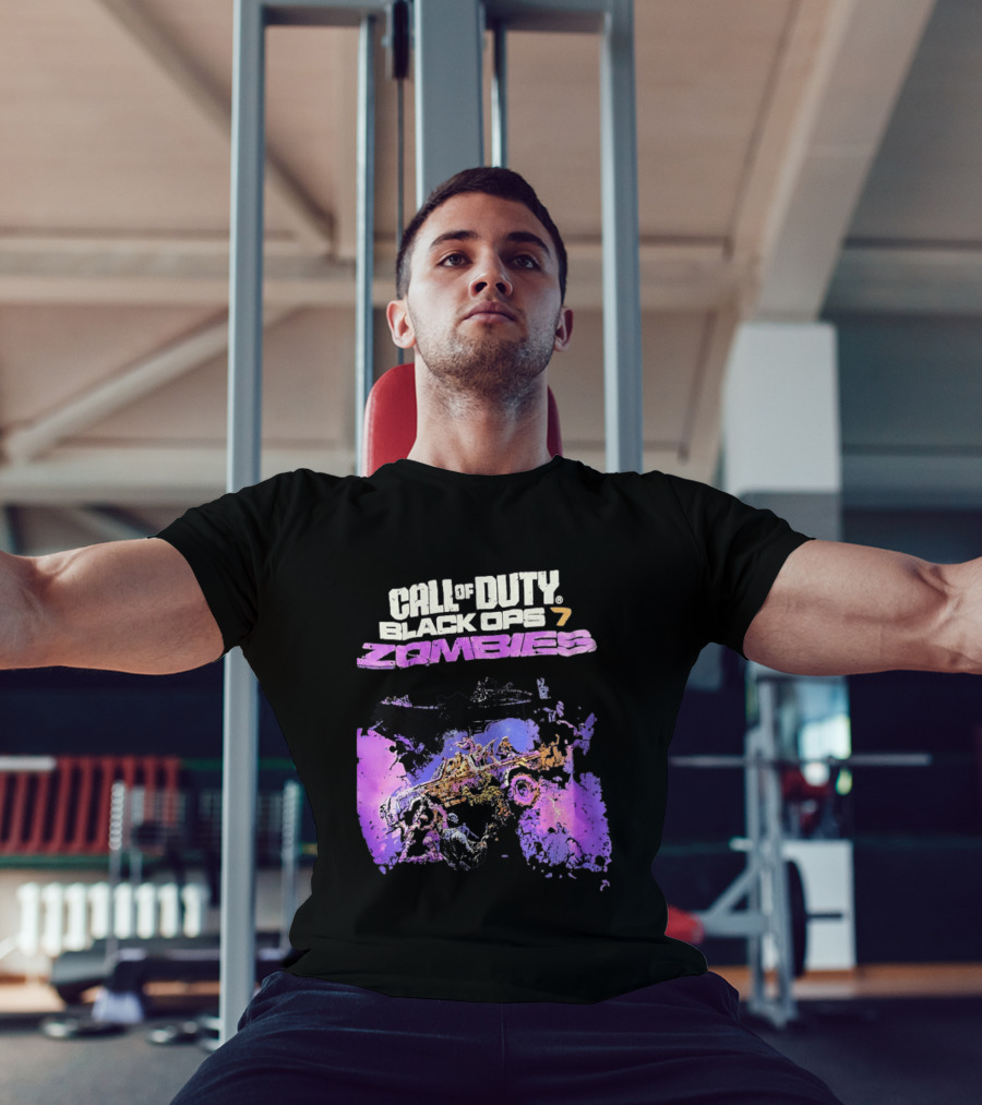 Call Of Duty Black Ops 7 Zombies Paint Splatter Artwork Gaming T-Shirt