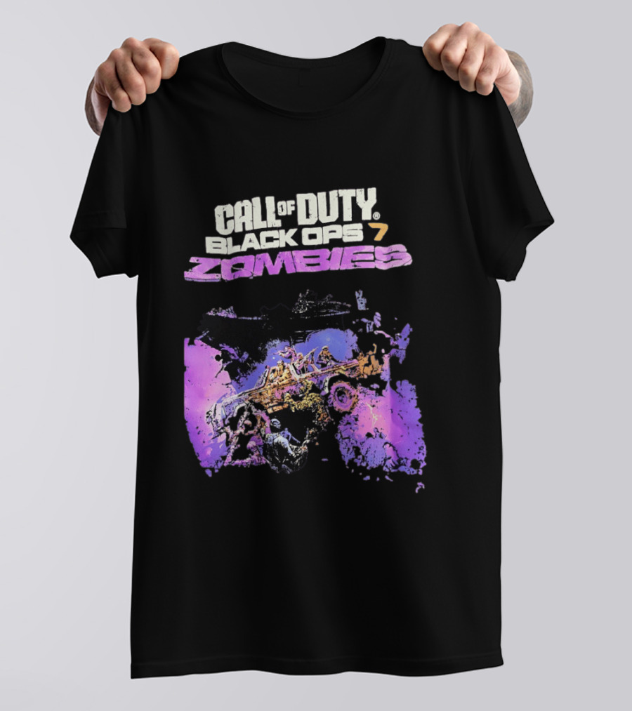 Call Of Duty Black Ops 7 Zombies Paint Splatter Artwork Gaming T-Shirt