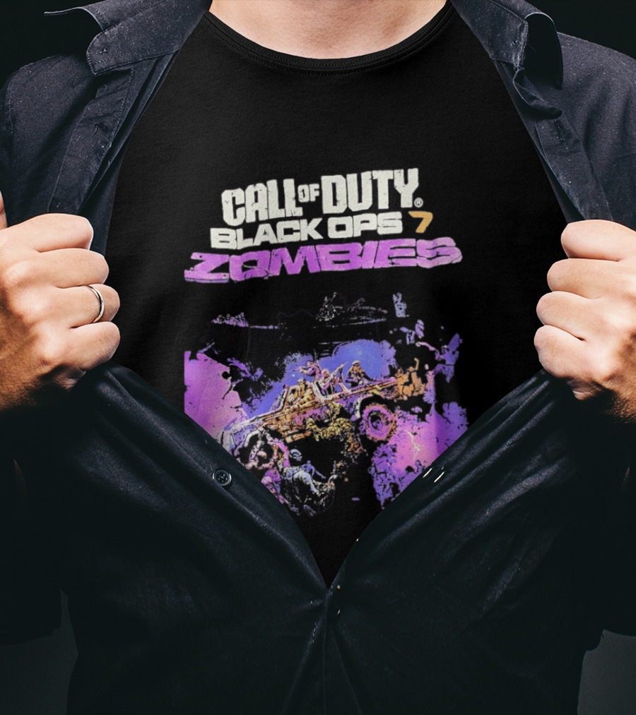 Call Of Duty Black Ops 7 Zombies Paint Splatter Artwork Gaming T-Shirt