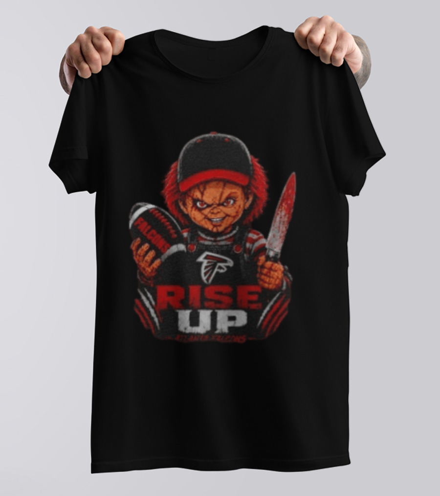 Atlanta Falcons Chucky Rise Up Horror Football T-Shirt
