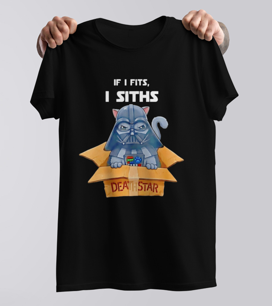 If I Fits I Siths Darth Vader Cat In Death Star Box T-Shirt