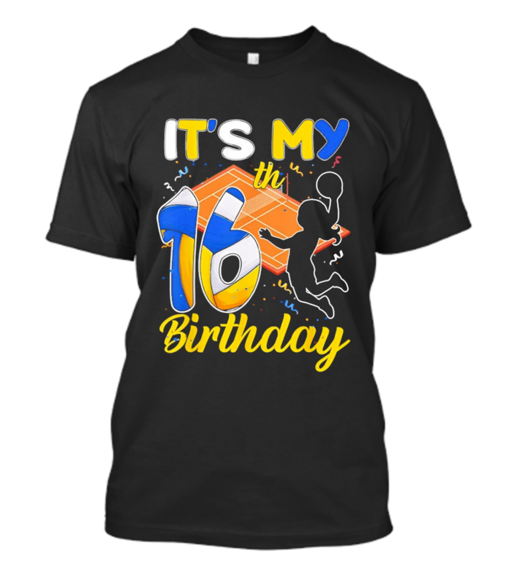 It's My 16th Birthday Volleyball Court T-Shirt
