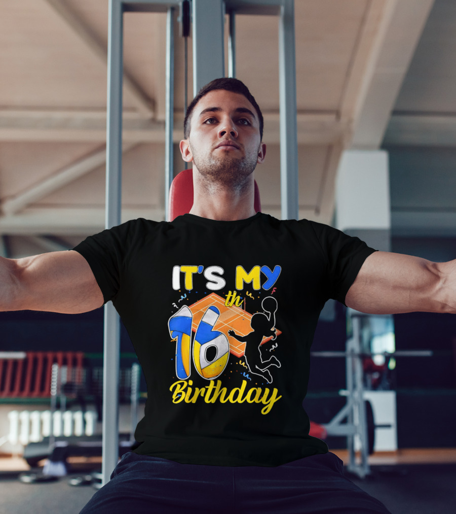It's My 16th Birthday Volleyball Court T-Shirt