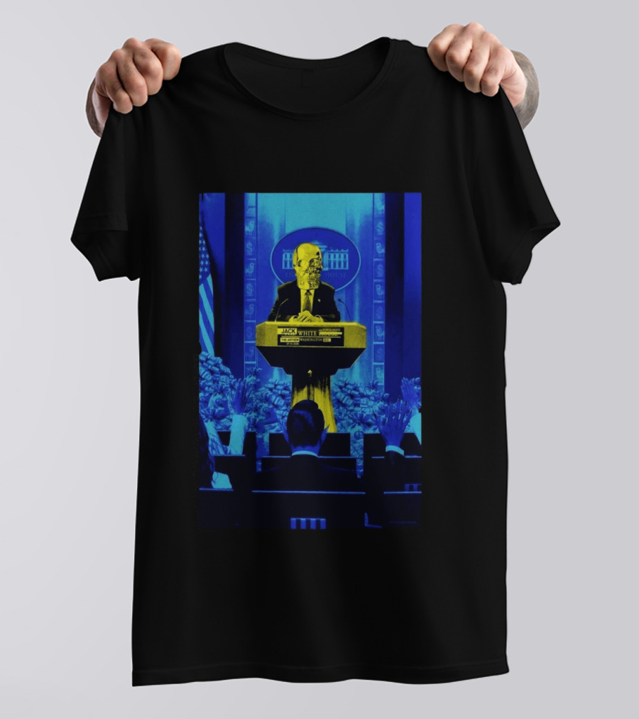 Jack White The Anthem Washington DC July 10 2026 Skeleton At Podium White House T-Shirt