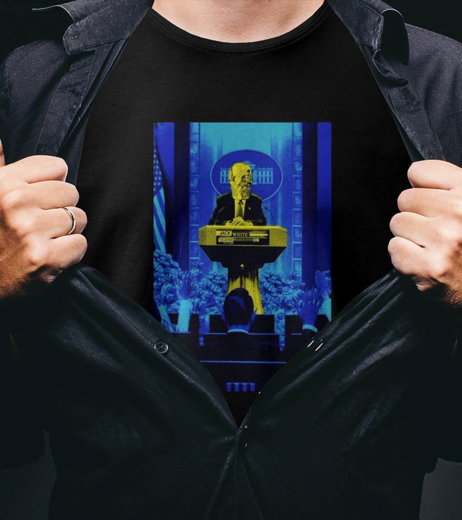 Jack White The Anthem Washington DC July 10 2026 Skeleton At Podium White House T-Shirt