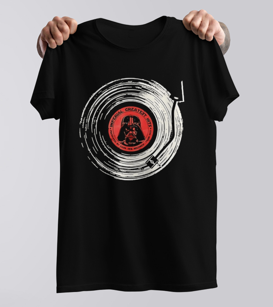 Darth Vader Imperial Greatest Hits Vinyl Record Star Wars Dark Side Records T-Shirt