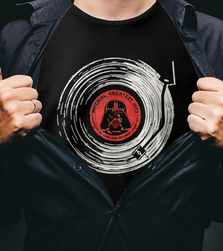 Darth Vader Imperial Greatest Hits Vinyl Record Star Wars Dark Side Records T-Shirt