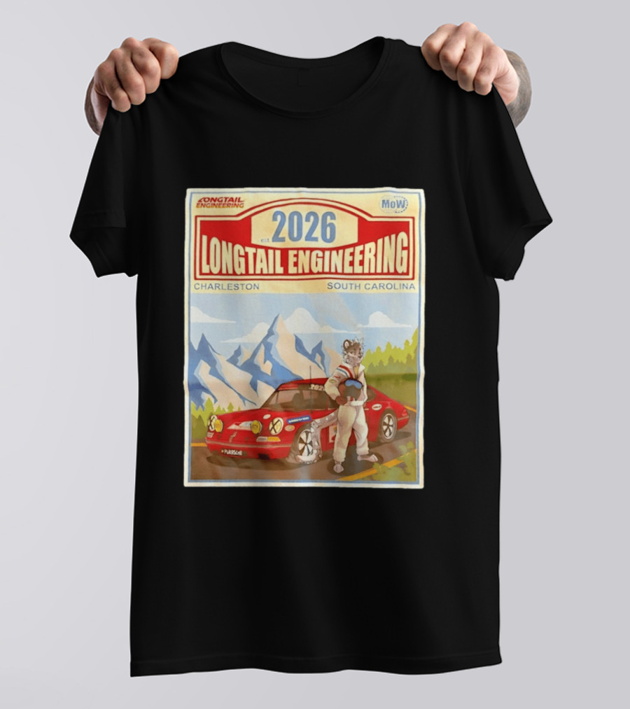 Longtail Engineering 2026 Racing Adventure Charleston South Carolina T-Shirt