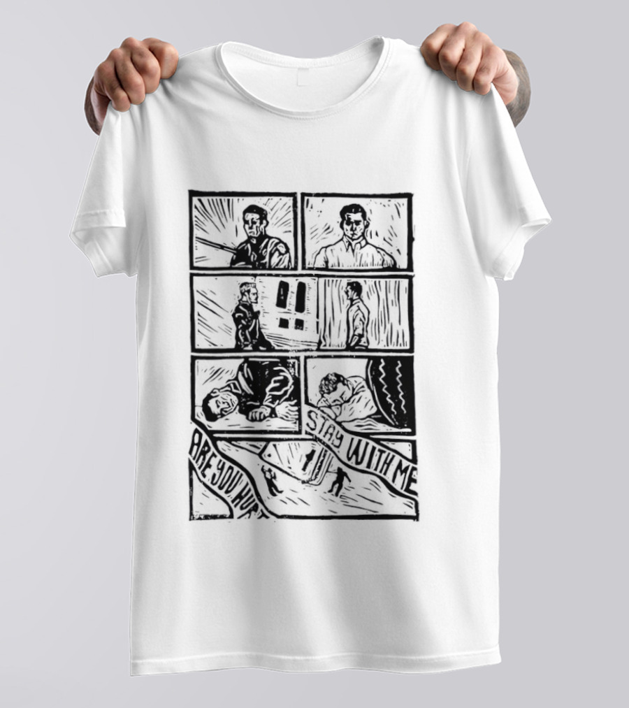 Are You Hurt Stay With Me Comic Panel Sequence T-Shirt