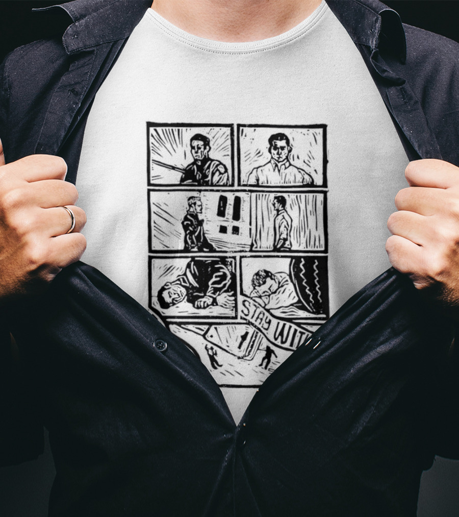 Are You Hurt Stay With Me Comic Panel Sequence T-Shirt