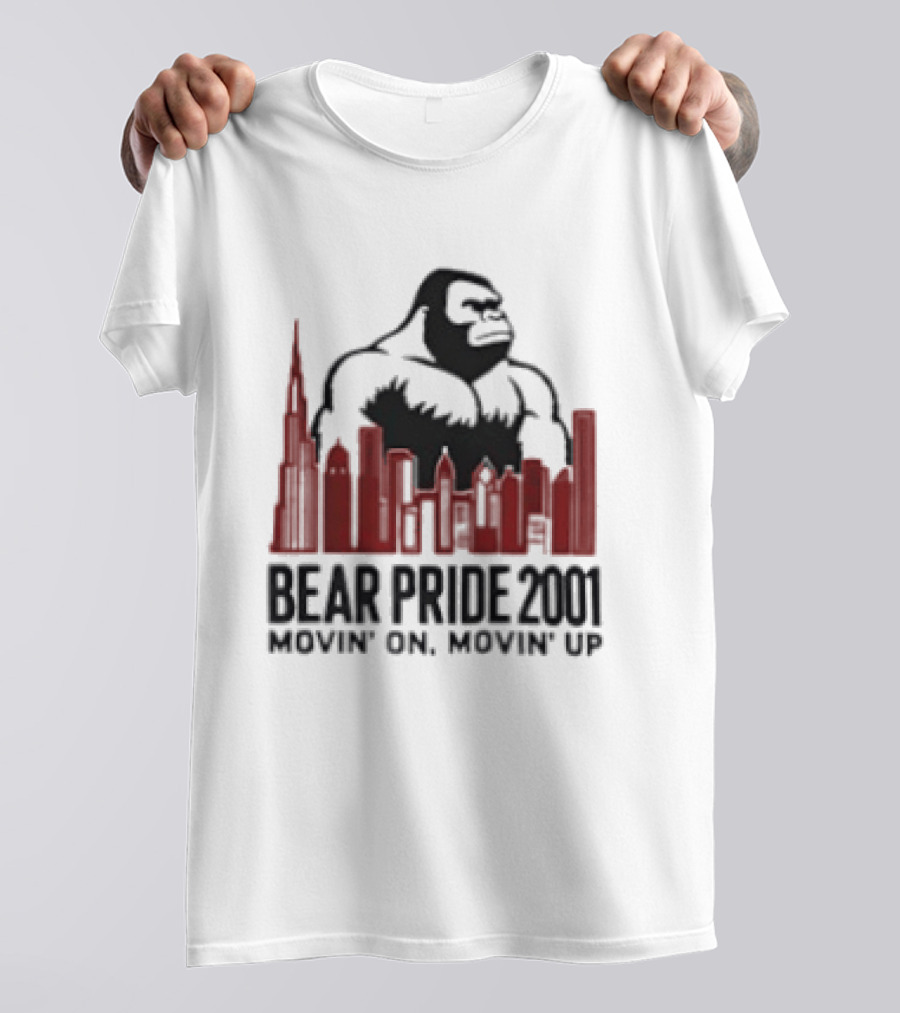 Bear Pride 2001 Movin' On Movin' Up Gorilla Skyline Cityscape T-Shirt