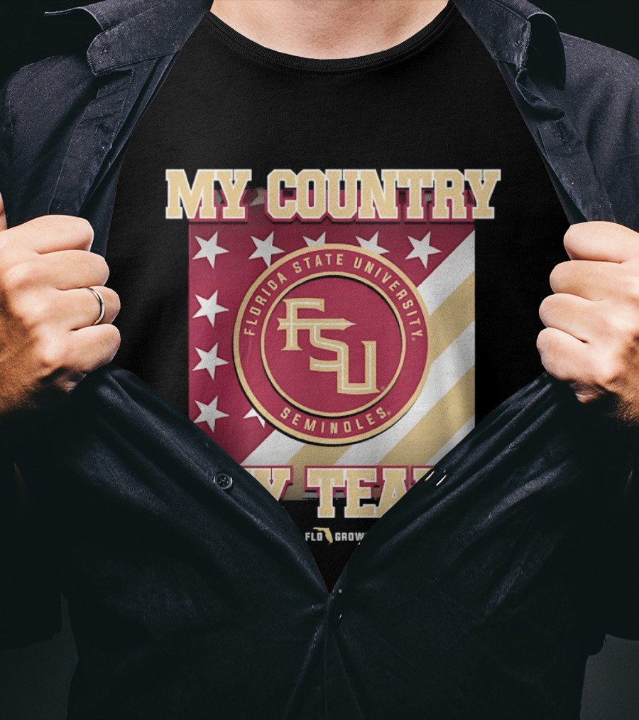 Florida State University Seminoles My Country My Team Authentic FSU Original T-Shirt