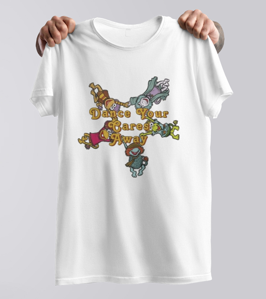 Dance Your Cares Away Fraggle Rock Characters Fun Pose T-Shirt