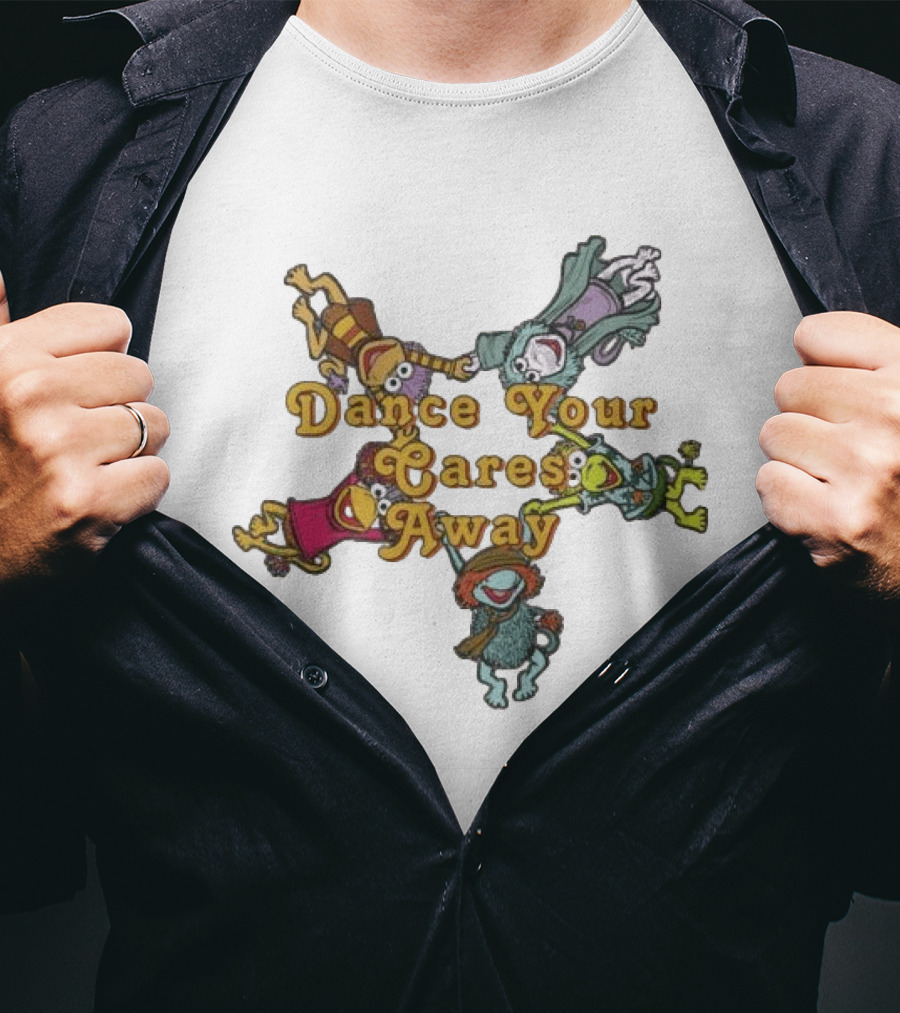 Dance Your Cares Away Fraggle Rock Characters Fun Pose T-Shirt