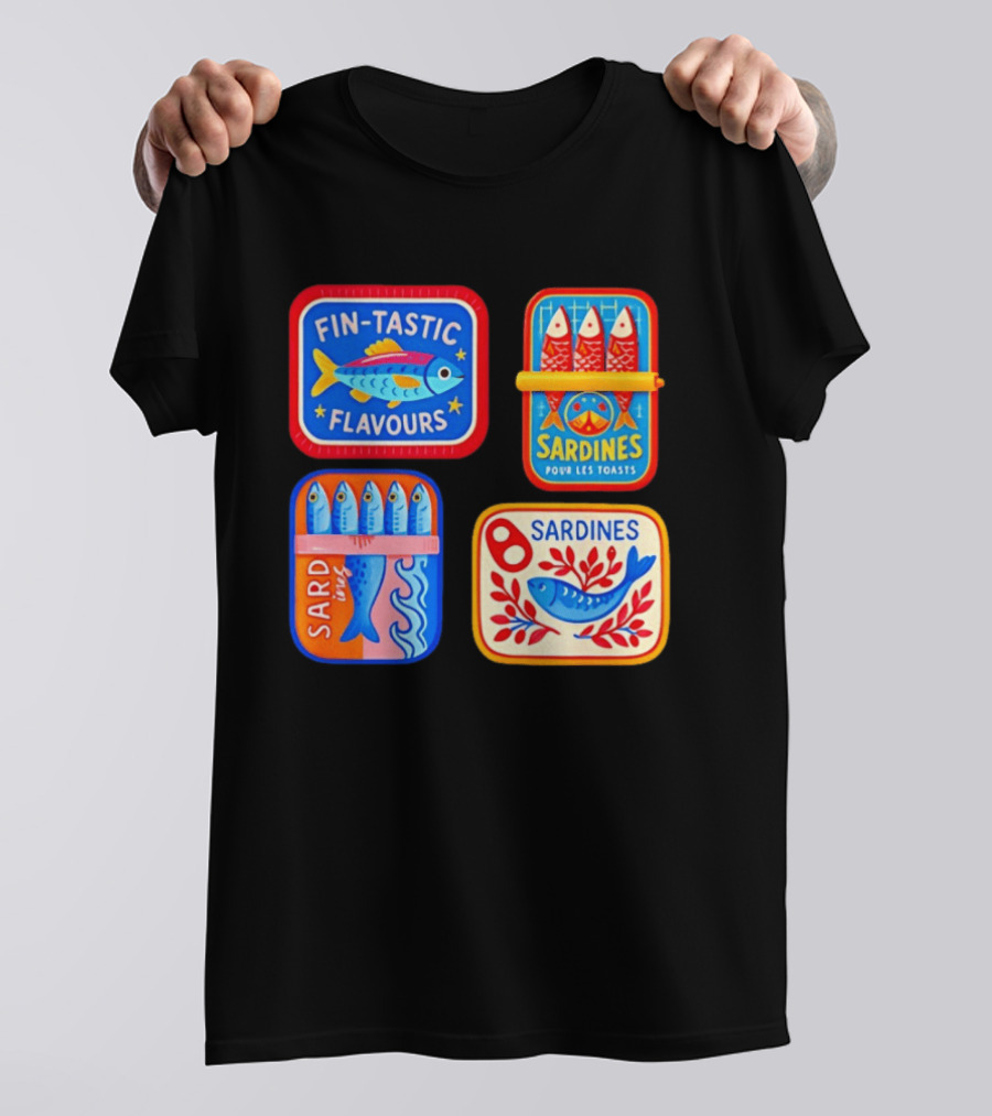 Fin Tastic Flavours Sardines Pour Les Toasts Sardines Sard Under The Sea T-Shirt